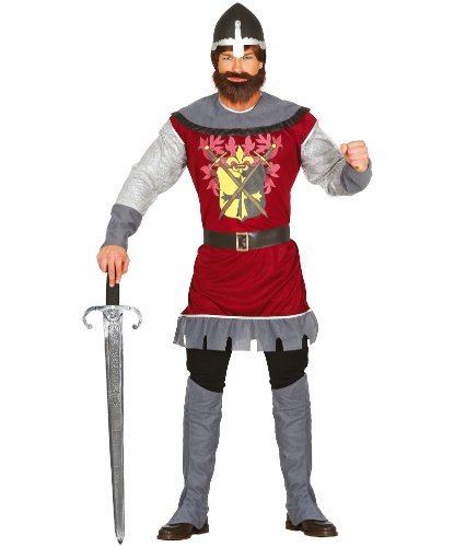 Карнавальный костюм Средневековый рыцарь: туника, пояс, накладки на обувь (Испания)