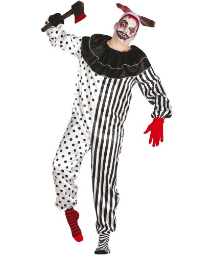 Карнавальный костюм Черно-белый клоун: комбинезон (Испания)