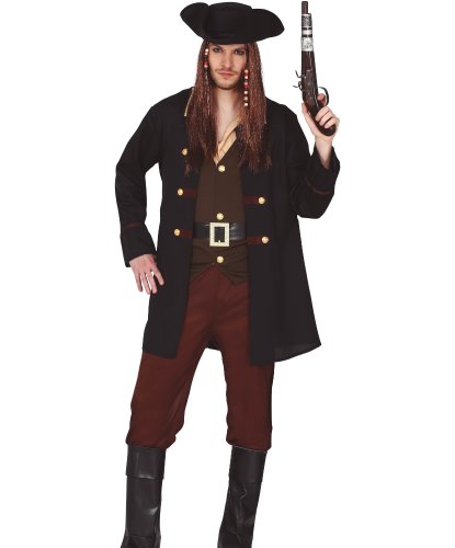 Карнавальный костюм Пират Джек: камзол, рубашка с поясом, штаны, шляпа, накладки на обувь (Испания)