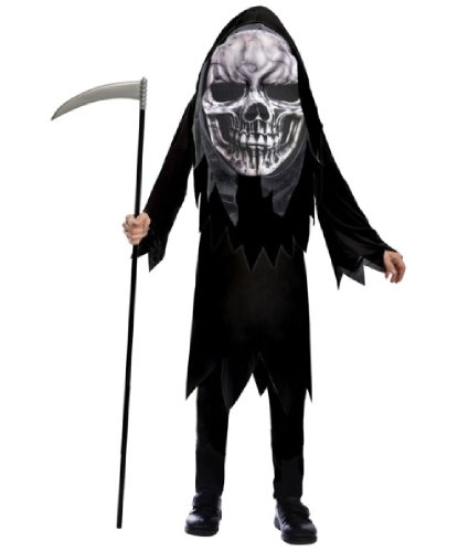 Детский костюм с большой маской Темный жнец: балахон, маска с капюшоном (Германия)