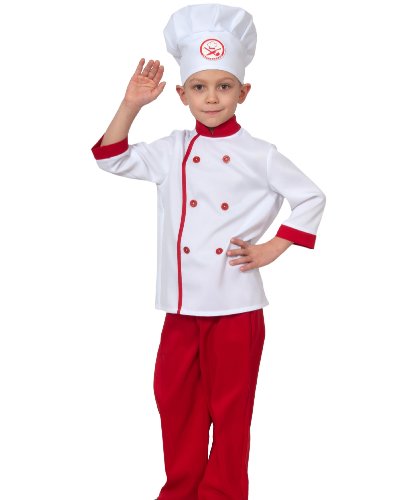 Детский Костюм Шеф-повар: куртка, брюки, колпак (Россия)