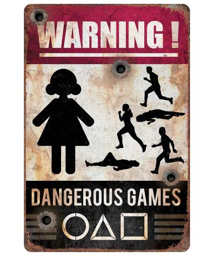 Предупреждающий знак Опасная игра, 24х36 см