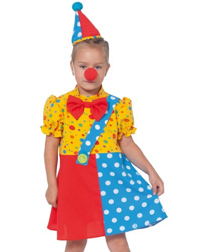 Детский костюм Клоунесса Чика: платье, колпак, нос (Россия)