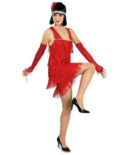 Красное платье в стиле 20-х: платье, повязка на голову, перчатки (Франция)