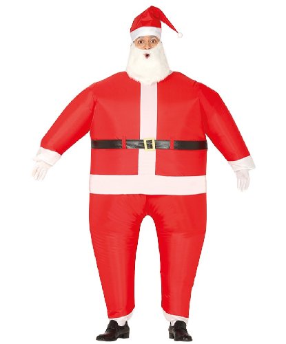 Надувной костюм Санта Клаус: комбинезон, колпак с бородой (Испания)