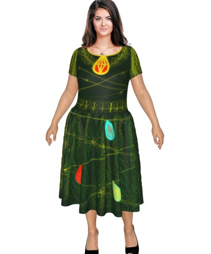 Взрослое платье ёлочки: платье (Россия)