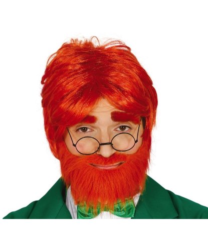 Рыжий парик с бородой: рыжий (Испания)