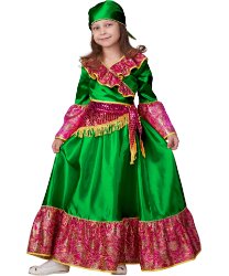 Детский костюм "Цыганочка зеленая"