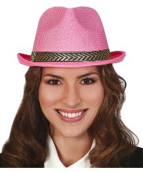Розовая шляпа Fedora
