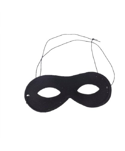 Черная маска Зорро, полиэстер, пластик (Китай)