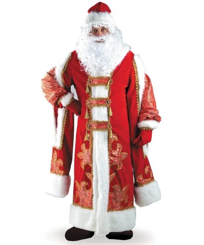 Дед Мороз Царский: шуба, шапка, варежки, парик, борода, мешок (Россия)