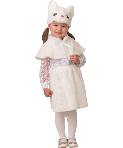 Кошка белая: шапочка, юбка, пелерина (Россия)