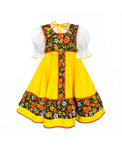 Сарафан «Валюша» жёлтый-хохлома : блуза, сарафан (Россия)