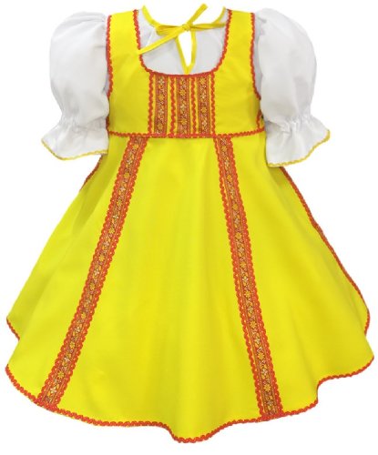 Детский сарафан «Полина» желтый-красный : блуза, сарафан (Россия)