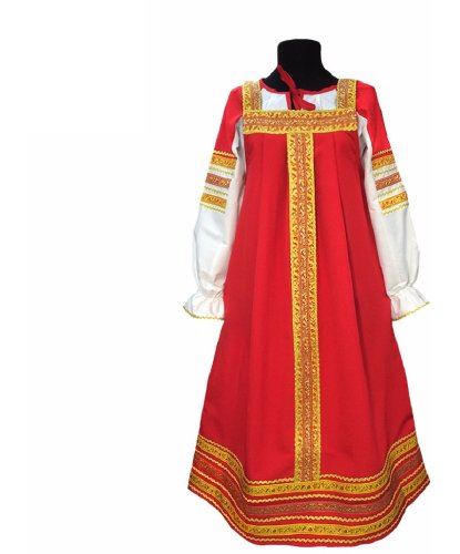 Сарафан «Дарина» красный-золотой : блуза, сарафан (Россия)