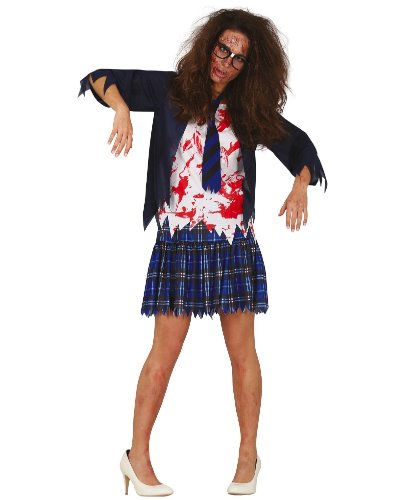 Карнавальный костюм Зомби из колледжа: юбка, кофта, галстук (Германия)