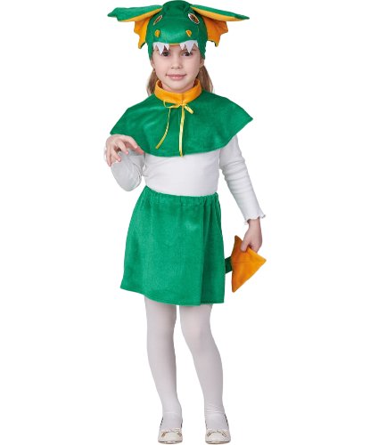 Десткий костюм для девочки Дракончик: юбка, пелерина, шапка (Россия)