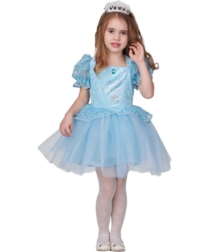 Детский костюм Принцесса-малышка (голубая): платье, диадема (Россия)