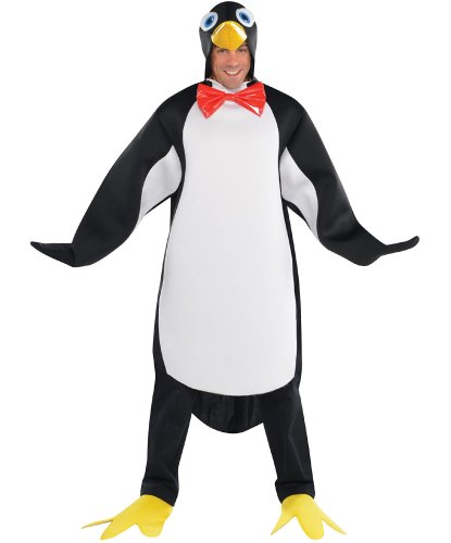 Взрослый костюм Пингвин: туника с капюшоном, накладки на ноги (Германия)