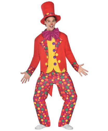 Мужской костюм Развеселый клоун: брюки, пиджак, жилет, бант, головной убор (Германия)