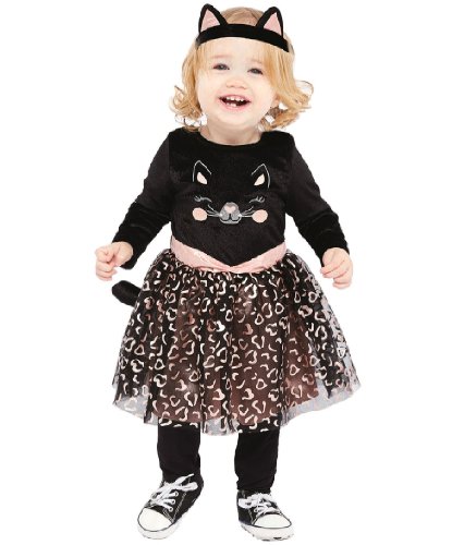 Детский костюм Черный котенок: платье, головной убор (Германия)