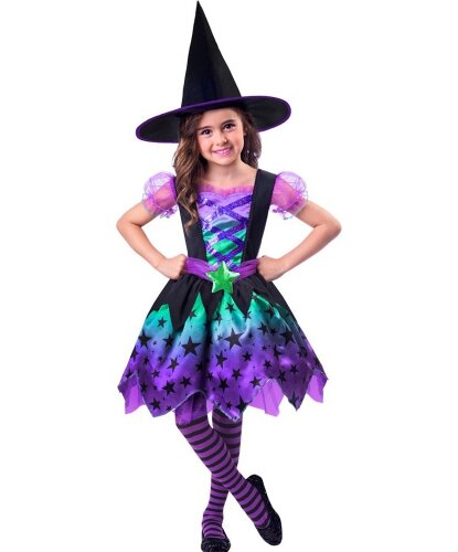 Детский костюм ведьмочки-заклинательницы : платье, шляпа (Германия)