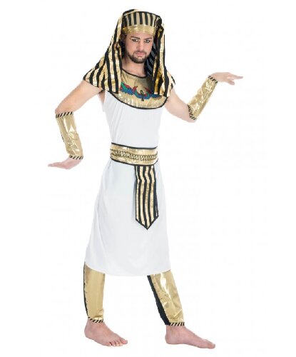 Карнавальный костюм Фараон: балахон, головной убор, пояс, воротник, нарукавники, гетры (Франция)