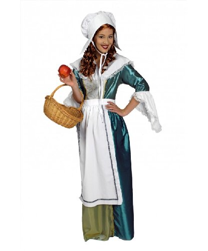 Карнавальный костюм Исторический деревенский костюм: платье, фартук, чепец (Франция)