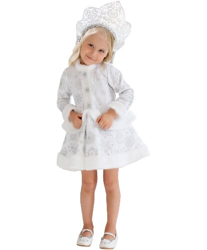 Детский костюм Малышка Снегурочка: платье, кокошник (Россия)