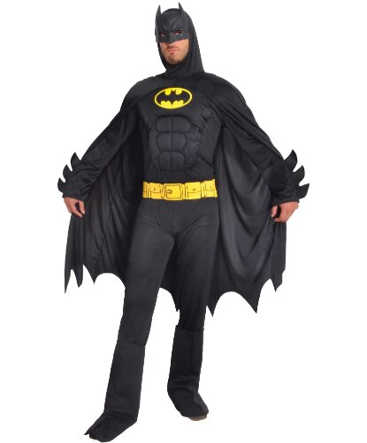 Взрослый костюм Бэтмен: комбинезон, маска, пояс,накидка с капюшоном (Германия)
