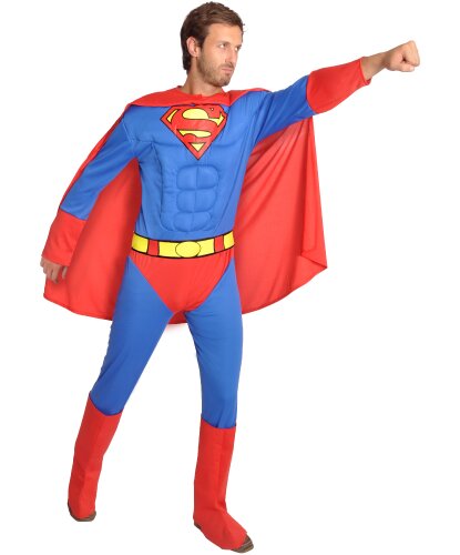 Взрослый костюм Супермэн: комбинезон с накидкой (Германия)
