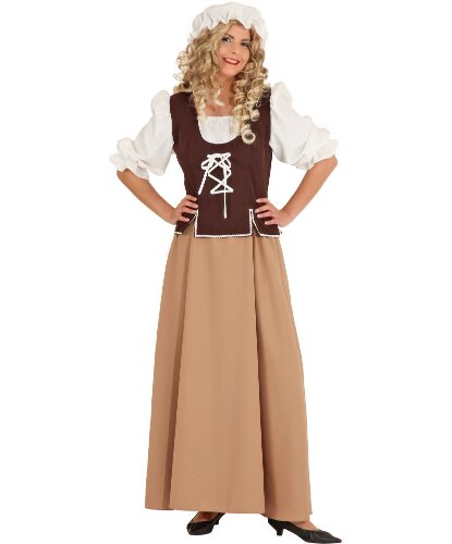 Костюм Средневековая девушка: платье, чепчик (Германия)