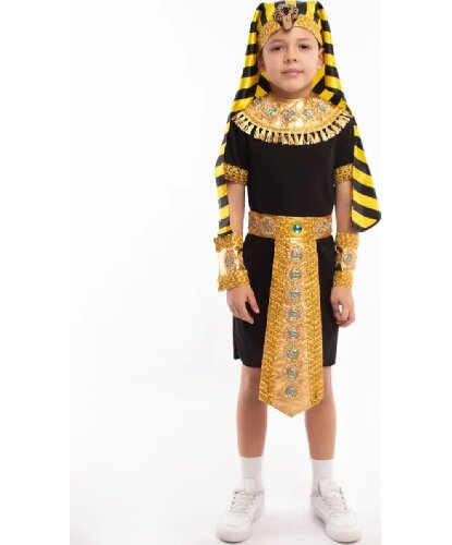 Детский костюм Фараон: туника, воротник, пояс, головной убор (Россия)