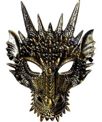 Карнавальная маска «Дракон», цвет золотой