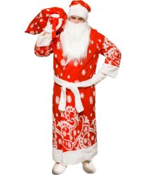Карнавальный костюм "Дед Мороз с мешком" (красный)