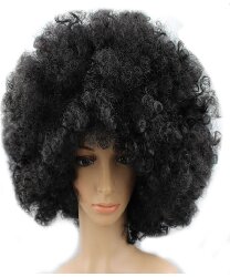 Черный афро-парик