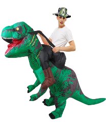 Надувной костюм "Верхом на динозавре T-REX"