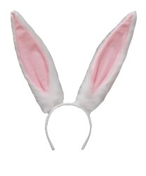 Длинные ушки кролика белые (30 см)