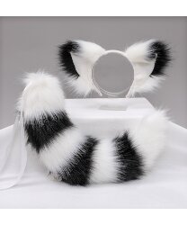 Белый набор лисички с черными полосками