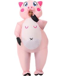 Надувной костюм "Розовая Свинка"