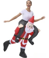 Надувной костюм "Верхом на Санта-Клаусе"