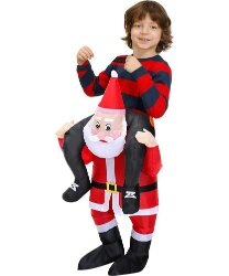 Детский надувной костюм "Верхом на Санта-Клаусе"