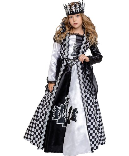 Детский костюм Шахматная королева: платье, корона (Россия)