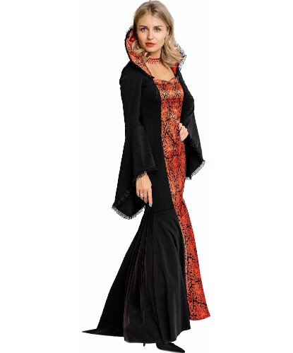 Женский костюм Вампирша: платье, воротник (Россия)