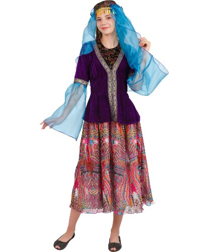 Карнавальный костюм взрослый Азербайджанка: головной убор, куртка, юбка (Россия)