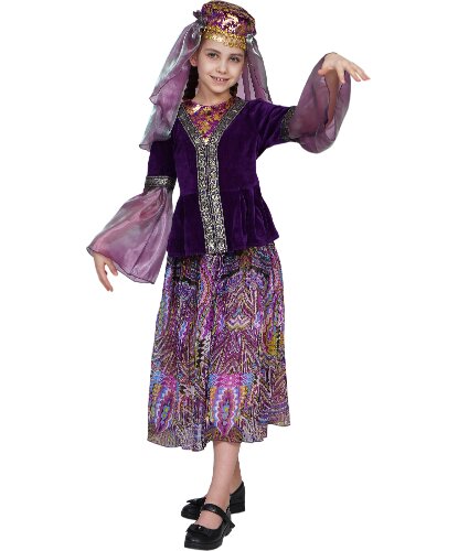 Костюм азербайджанской девочки: головной убор, куртка, юбка (Россия)