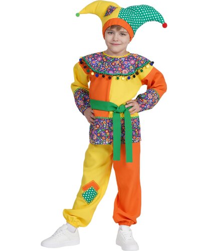 Детский костюм Скоморох Макарка: (Россия)