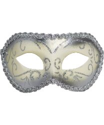 Венецианская серебряная маска
