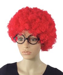 Красный клоунский парик