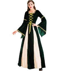 Платье средневековой дамы (зеленое)